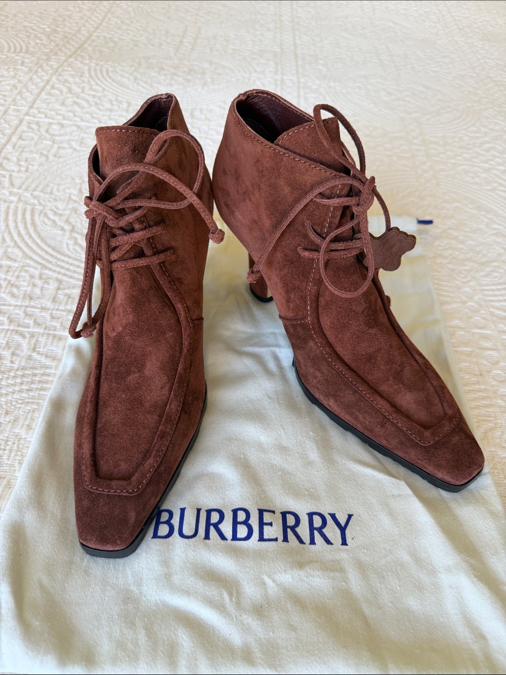NWT Burberry Storm bootie 38 rich brown - Picture 11 of 11